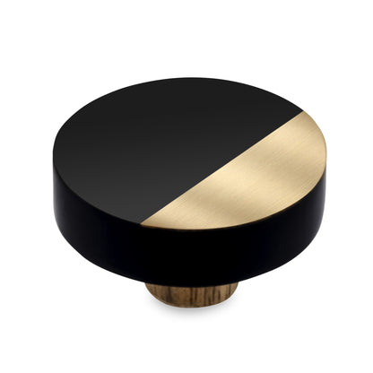 Mascot Hardware Fusion 1-1/2 in. Black Moon Drawer Cabinet Knob