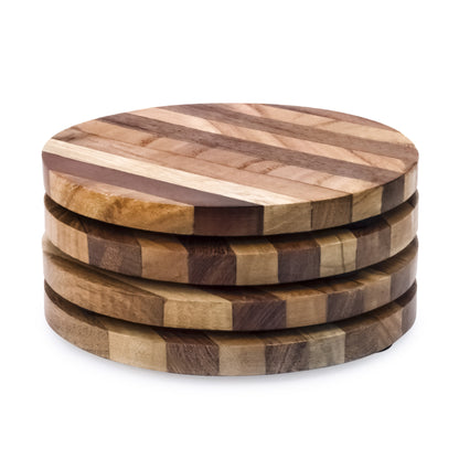 Mascot Hardware Knuckled 4 pieces Wood Coaster set