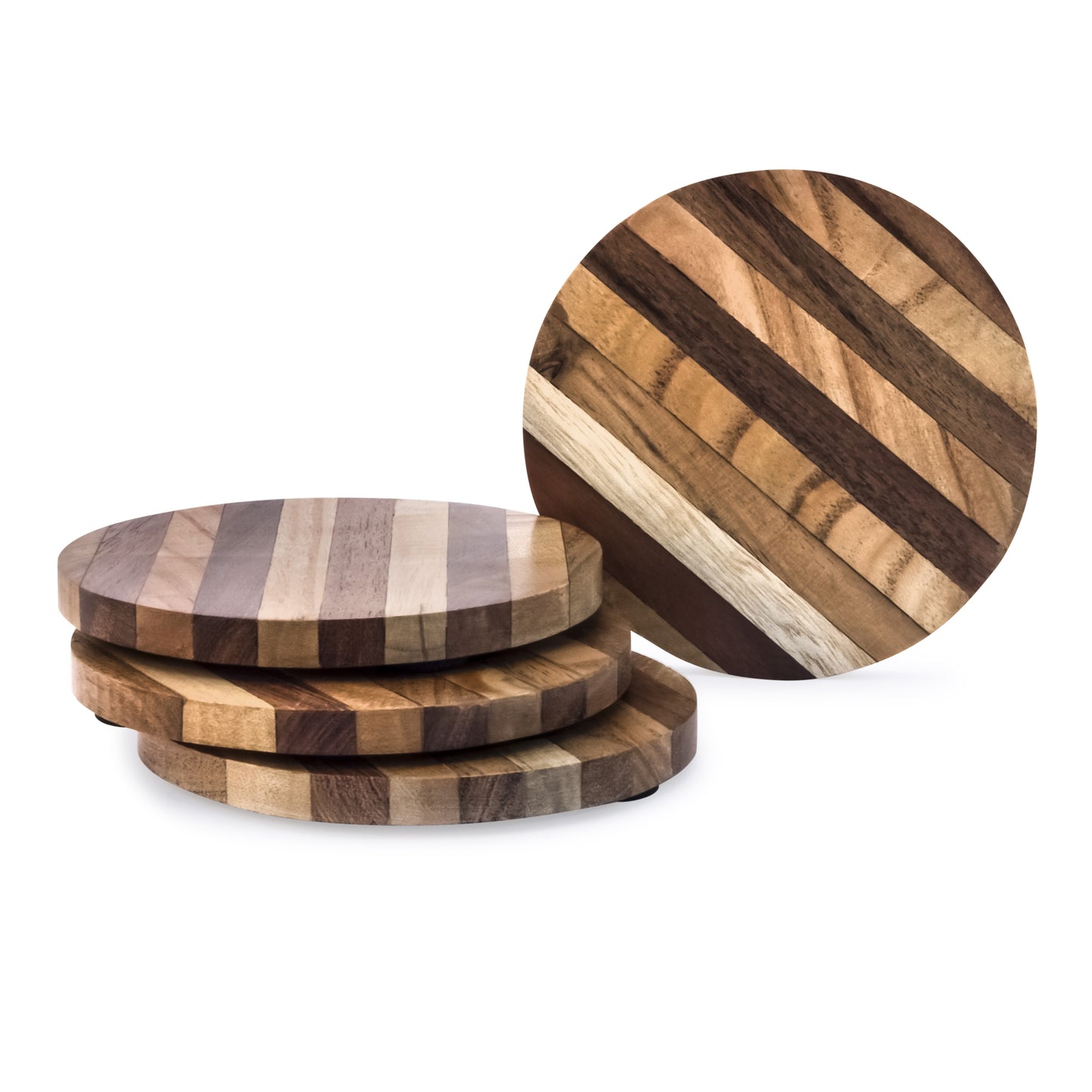 Mascot Hardware Knuckled 4 pieces Wood Coaster set