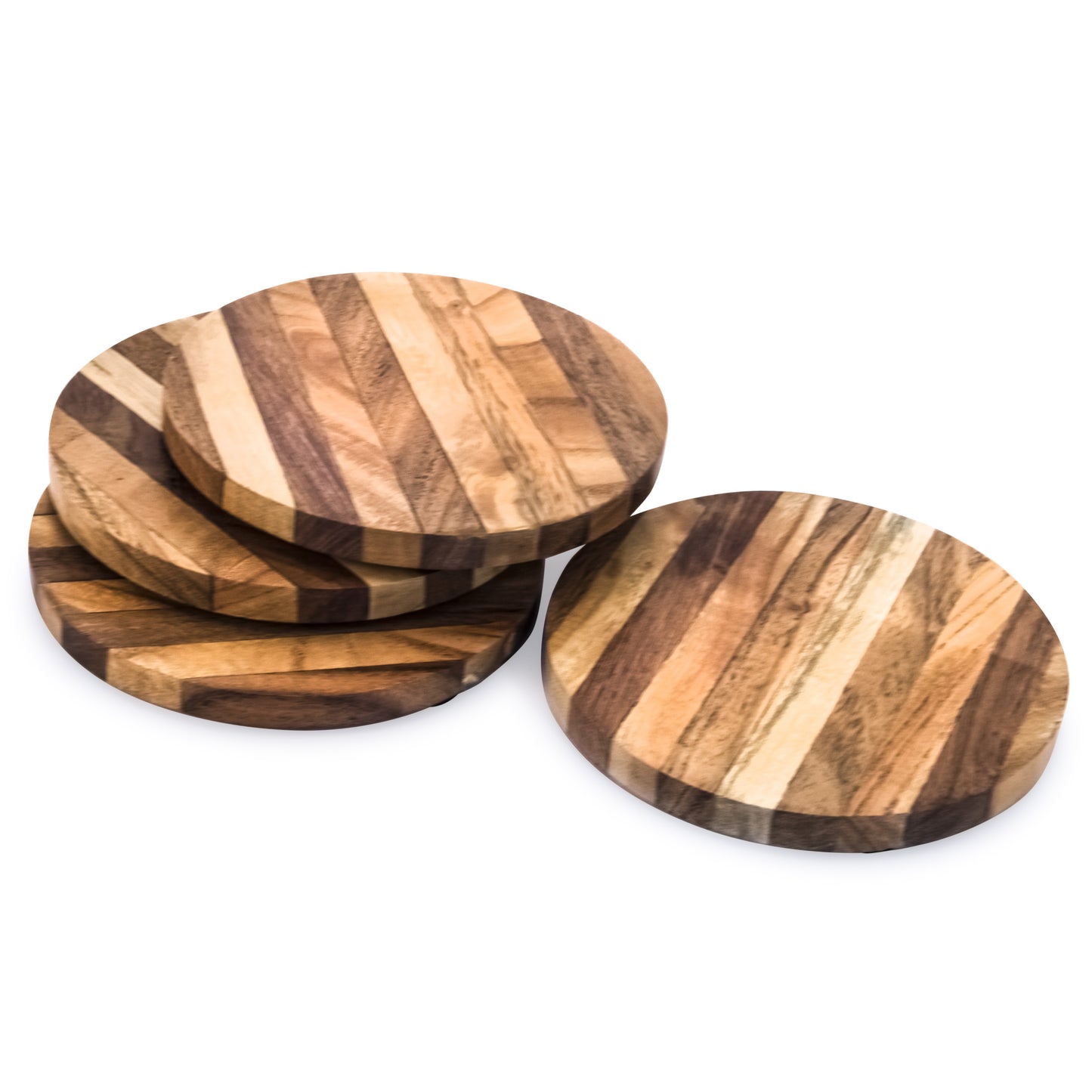Mascot Hardware Knuckled 4 pieces Wood Coaster set