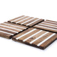Mascot Hardware Beautiful Square Diagonal Wood Coaster (Set of 4)