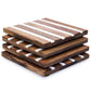 Mascot Hardware Beautiful Square Diagonal Wood Coaster (Set of 4)