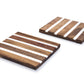 Mascot Hardware Beautiful Square Diagonal Wood Coaster (Set of 4)