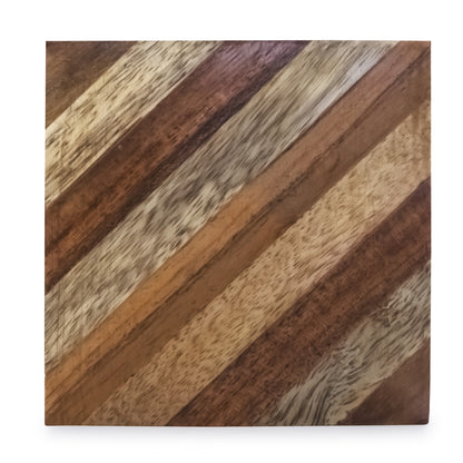 Mascot Hardware Checkered Diagonal  Wooden Coasters Set of 4