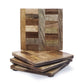Mascot Hardware Checkered Diagonal  Wooden Coasters Set of 4