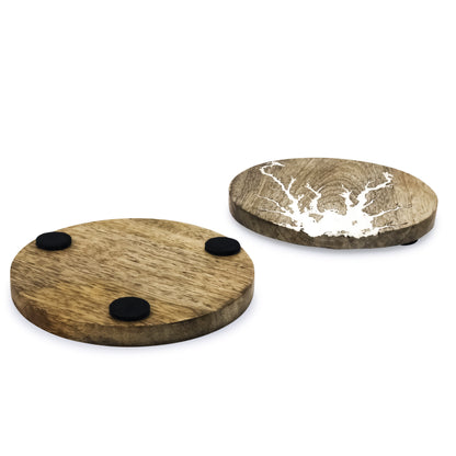 Mascot Hardware Thunder Crack Wooden Coaster (Set of 4)