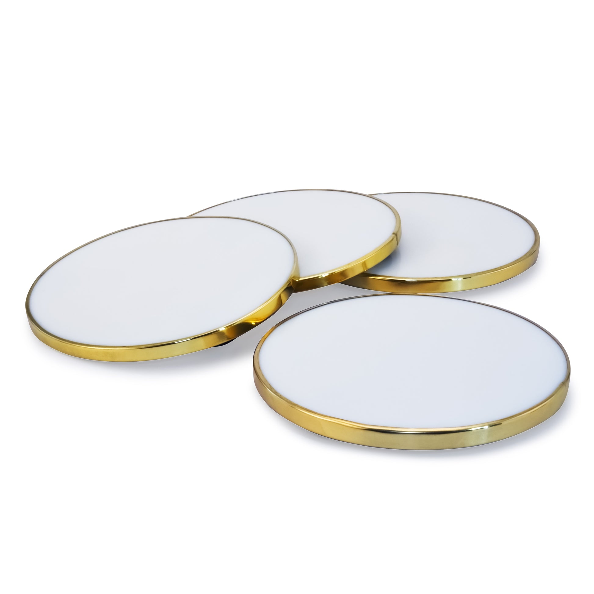 Blank Coasters with Gold Edge