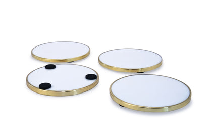 Mascot Hardware Smoky Effect Wooden 4 pieces Coaster Set