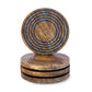 Mascot Hardware Ringed Wooden Coaster Set of 4