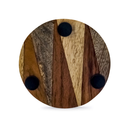 Mascot Hardware Knuckled 4 pieces Wood Coaster set