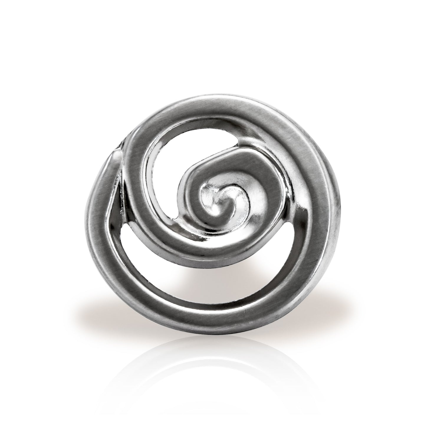 Swirl 1-3/8 in. Satin Nickel Round Cabinet Knob (10-Pack)