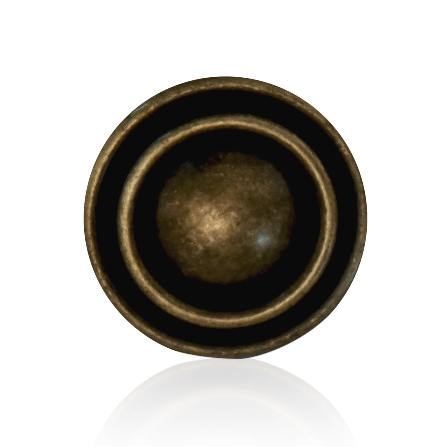 Trad Ring 1-1/6 in. Antique Brass Round Cabinet Knob (10-Pack)