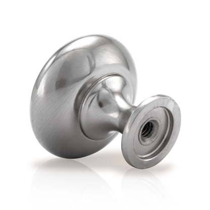 Round Metal 1 in. Cabinet Knob (10-Pack)