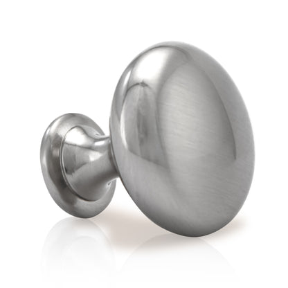 Round Metal 1 in. Cabinet Knob (10-Pack)