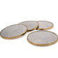 Mascot Hardware Beautiful Round Hammered Polished Coaster (Set of 4)