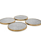 Mascot Hardware Beautiful Round Hammered Polished Coaster (Set of 4)