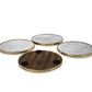 Mascot Hardware Beautiful Round Hammered Polished Coaster (Set of 4)