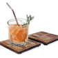 Mascot Hardware Checkered Diagonal  Wooden Coasters Set of 4