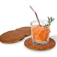 Mascot Hardware Beautiful Round Hammered Polished Coaster (Set of 4)