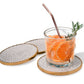 Mascot Hardware Beautiful Round Hammered Polished Coaster (Set of 4)