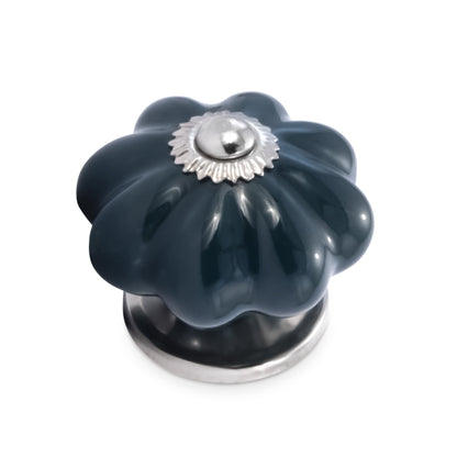 Mascot Hardware Fluted 1-2/3 in. (42mm) Sea Green Drawer Cabinet Knob