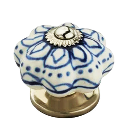 Mascot Hardware Flowered Knob 1-7/10 in. White Cabinet Knob (Pack of 10)