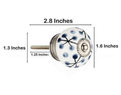 Mascot Hardware Dotted Tree 1-1/2 in. Grey Cabinet Knob (Pack of 10)