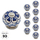 Mascot Hardware Heart Washed 1-4/7 in. Blue Round Cabinet Knob (Pack of 10)