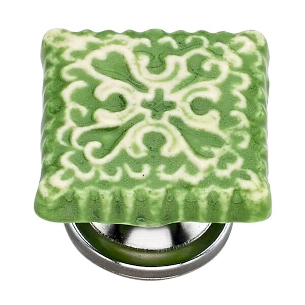 Mascot Hardware Intricate 1-4/7 in. Lime Tile Cabinet Knob (Pack of 10)