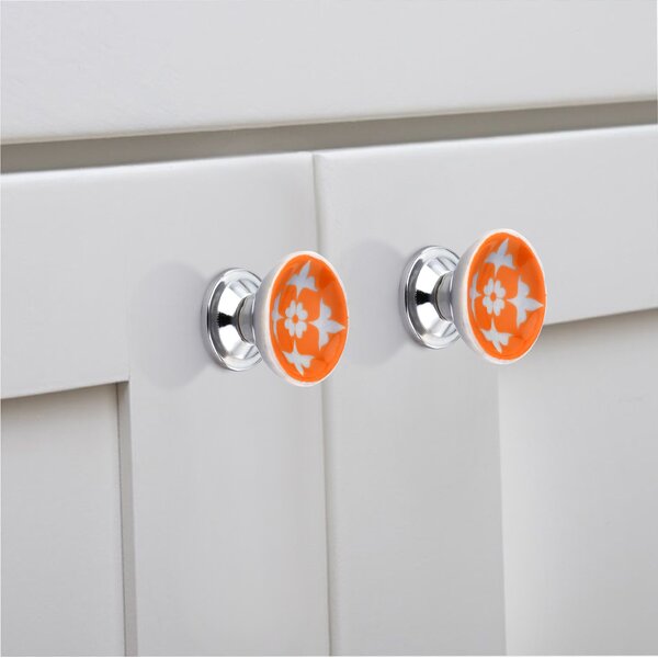 Mascot Hardware Jessamine 1-1/2 in. Orange Cupped Drawer Cabinet Knob