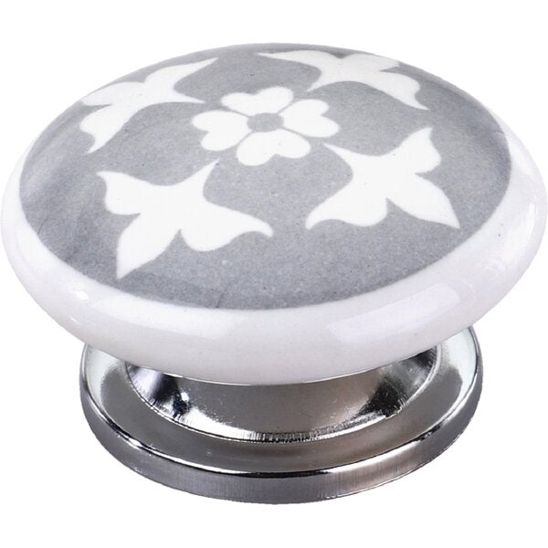 Jessamine 1-3/5 in. Grey Flat Cabinet Knob