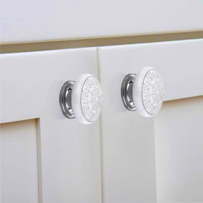 Mascot Hardware 1-3/5 in. Grey Design Drawer Cabinet Knob (Pack of 10)