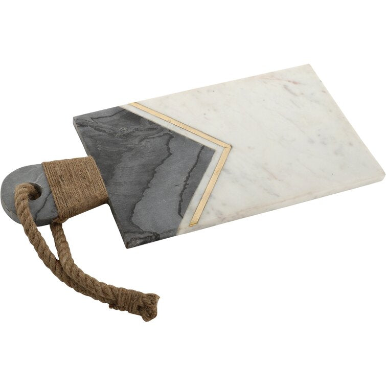 Mascot Hardware Chop-N-Slice 16 in. x 7 in. Rectangle Marble Cutting Board With Handle