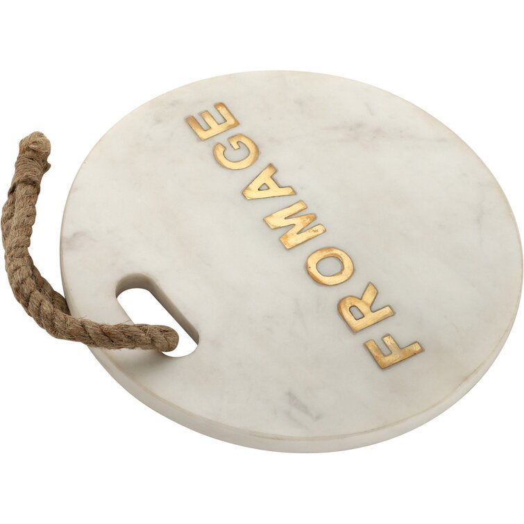 Mascot Hardware Chop-N-Slice 10 in. x 10 in. Circular Marble Cutting Board