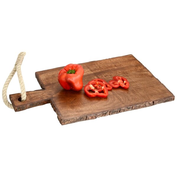 Mascot Hardware Rectangle Wooden Cutting Board With Tied Rope