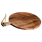 Mascot Hardware Round Wooden Cutting Board With Tied Rope