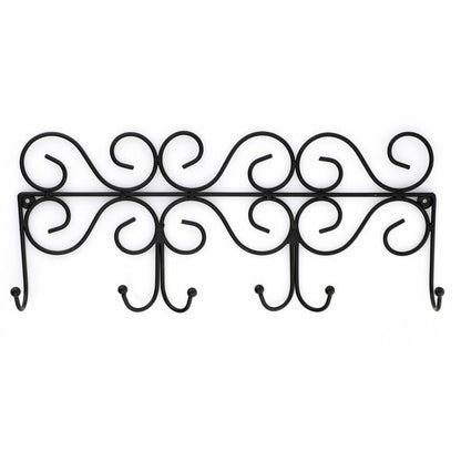 Tropical 18.5 in. L Black Hook Rail with 6 Hooks