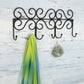 Tropical 18.5 in. L Black Hook Rail with 6 Hooks