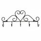 Mascot hardware Heart Shaped 19 in. L Black Hook Rail with 5 Hooks