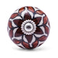Brown Leaves 1-31/50 in. White & Brown Cabinet Knob (Pack of 10)