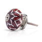 Brown Leaves 1-31/50 in. White & Brown Cabinet Knob (Pack of 10)