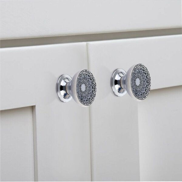 Mascot Hardware New Haven 1-4/7 in. Black Cupped Drawer Cabinet Knob