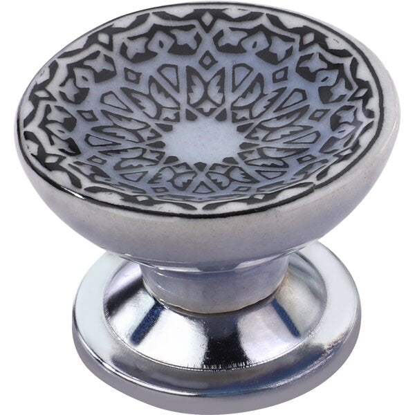 Mascot Hardware New Haven 1-4/7 in. Black Cupped Drawer Cabinet Knob