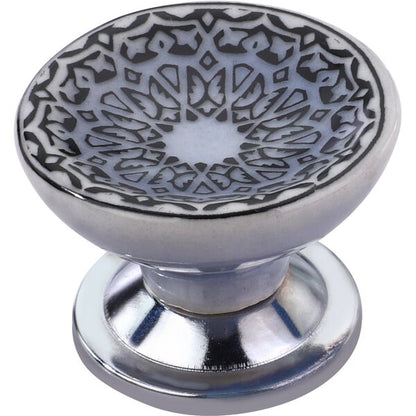 Mascot Hardware New Haven 1-4/7 in. Black Cupped Drawer Cabinet Knob