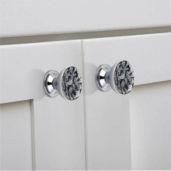 Mascot Hardware Cactus Design 1-4/7 in. Black Drawer Cabinet Knob