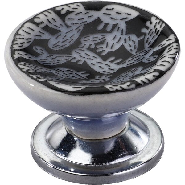 Mascot Hardware Cactus Design 1-4/7 in. Black Drawer Cabinet Knob