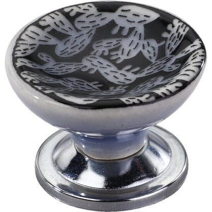 Mascot Hardware Cactus Design 1-4/7 in. Black Drawer Cabinet Knob
