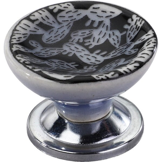 Mascot Hardware Cactus Design 1-4/7 in. Black Drawer Cabinet Knob