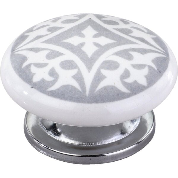 Mascot Hardware Spiky Flower 1-3/5 in. Yellow & Grey Drawer Cabinet Knob