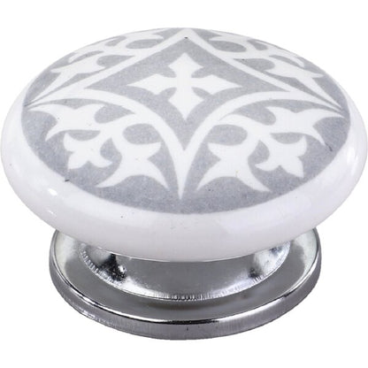 Mascot Hardware Spiky Flower 1-3/5 in. Yellow & Grey Drawer Cabinet Knob